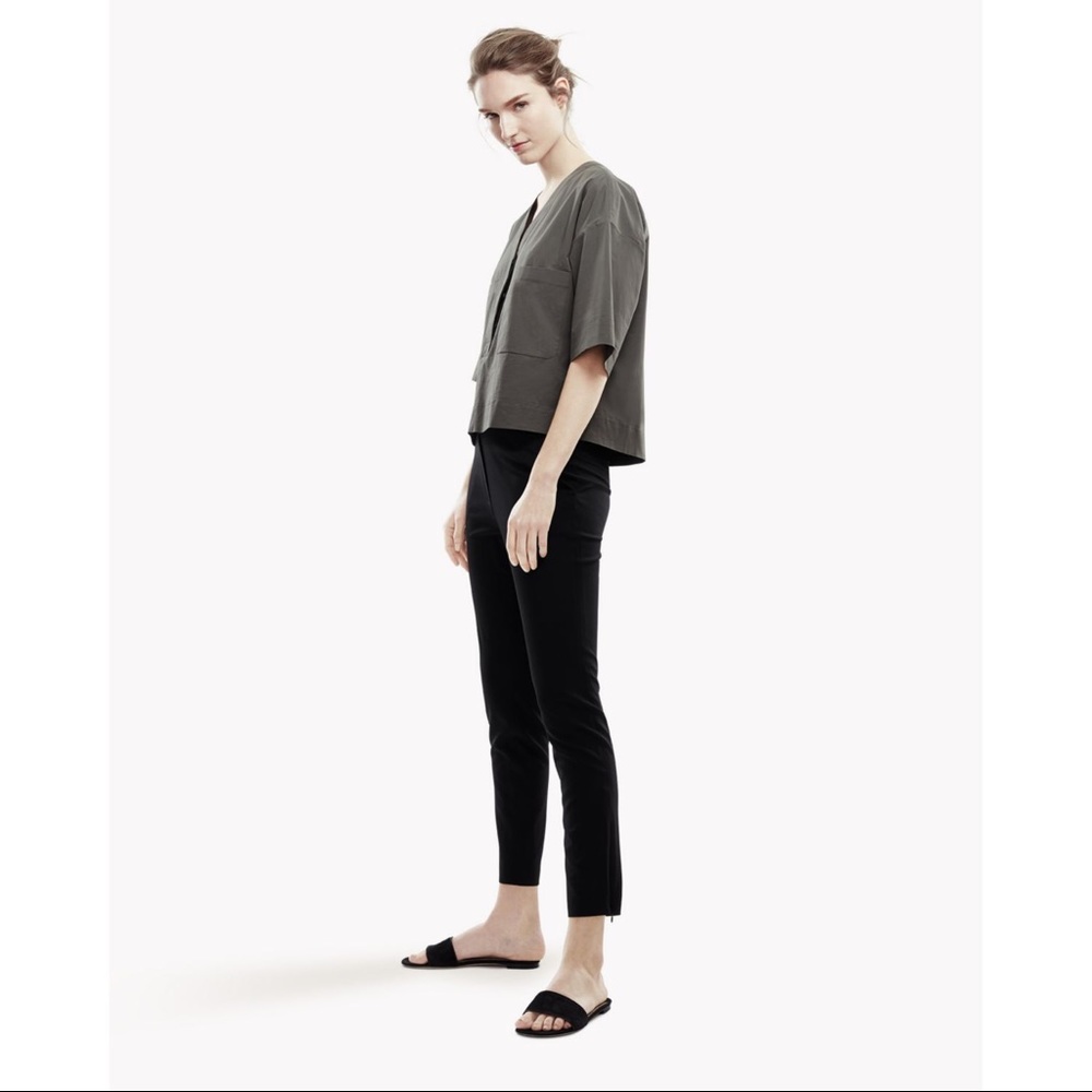 Theory Thaniva Pant in Seasons Fabric Black Size 6